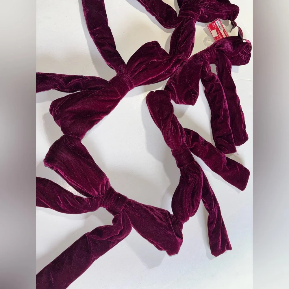 Velvet Bow Garland Wine Bow Garland Bendable Bow Garland Rich Ralph Lauren Vibe